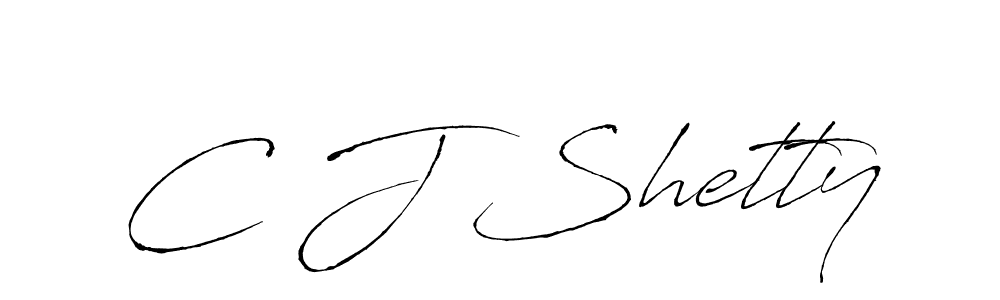 You should practise on your own different ways (Antro_Vectra) to write your name (C J Shetty) in signature. don't let someone else do it for you. C J Shetty signature style 6 images and pictures png