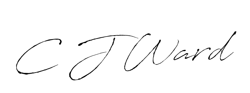 C J Ward stylish signature style. Best Handwritten Sign (Antro_Vectra) for my name. Handwritten Signature Collection Ideas for my name C J Ward. C J Ward signature style 6 images and pictures png