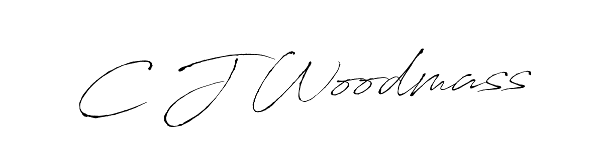 Make a beautiful signature design for name C J Woodmass. With this signature (Antro_Vectra) style, you can create a handwritten signature for free. C J Woodmass signature style 6 images and pictures png