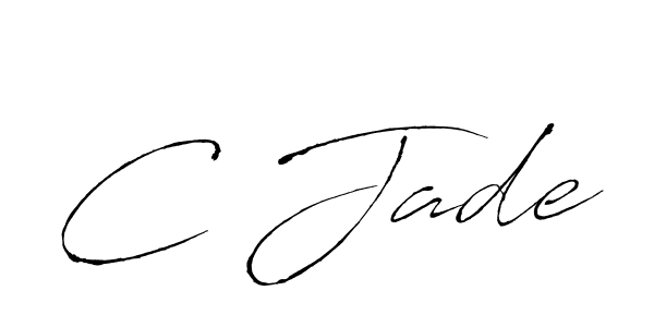 Make a beautiful signature design for name C Jade. With this signature (Antro_Vectra) style, you can create a handwritten signature for free. C Jade signature style 6 images and pictures png