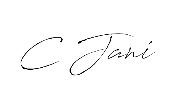 You should practise on your own different ways (Antro_Vectra) to write your name (C Jani) in signature. don't let someone else do it for you. C Jani signature style 6 images and pictures png