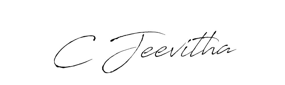 C Jeevitha stylish signature style. Best Handwritten Sign (Antro_Vectra) for my name. Handwritten Signature Collection Ideas for my name C Jeevitha. C Jeevitha signature style 6 images and pictures png