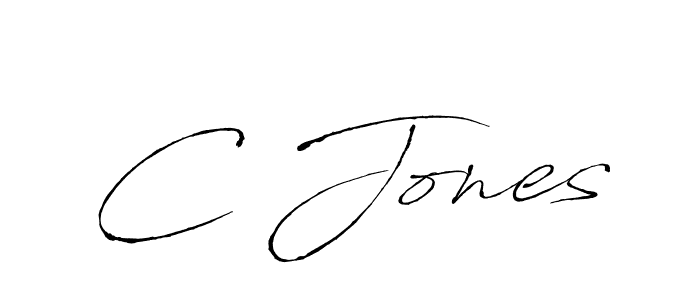 Make a beautiful signature design for name C Jones. With this signature (Antro_Vectra) style, you can create a handwritten signature for free. C Jones signature style 6 images and pictures png