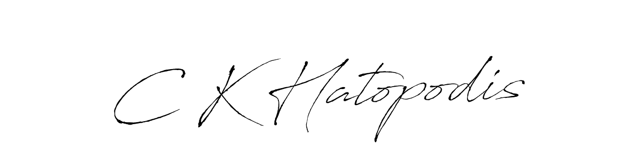 Create a beautiful signature design for name C K Hatopodis. With this signature (Antro_Vectra) fonts, you can make a handwritten signature for free. C K Hatopodis signature style 6 images and pictures png