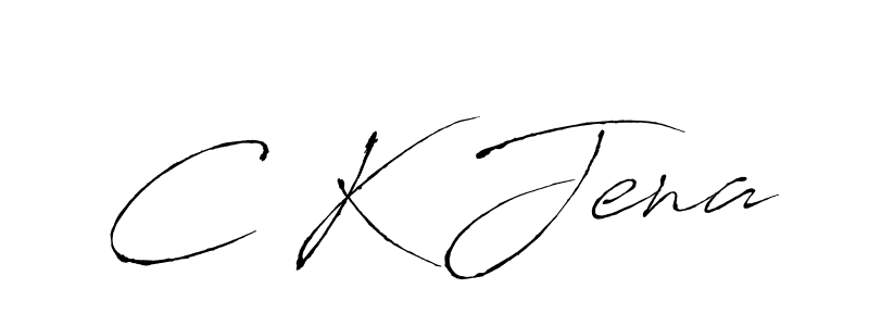 How to make C K Jena name signature. Use Antro_Vectra style for creating short signs online. This is the latest handwritten sign. C K Jena signature style 6 images and pictures png