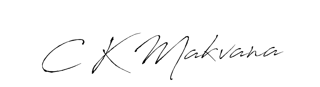 Create a beautiful signature design for name C K Makvana. With this signature (Antro_Vectra) fonts, you can make a handwritten signature for free. C K Makvana signature style 6 images and pictures png