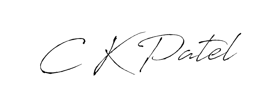 C K Patel stylish signature style. Best Handwritten Sign (Antro_Vectra) for my name. Handwritten Signature Collection Ideas for my name C K Patel. C K Patel signature style 6 images and pictures png