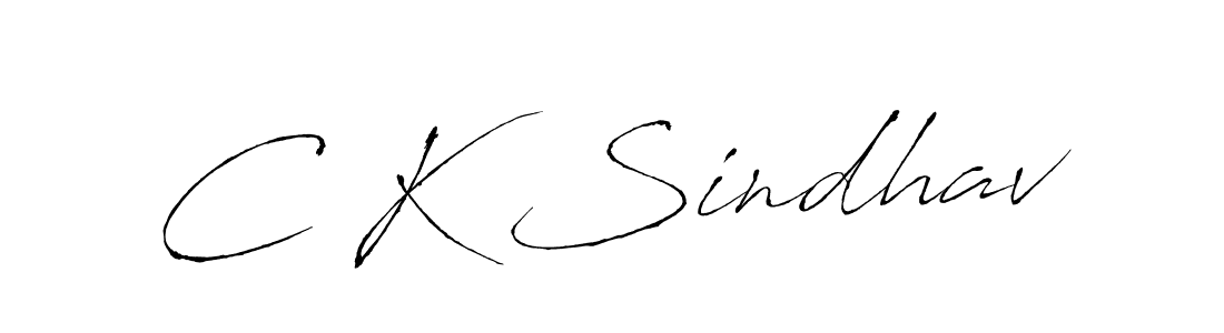 How to make C K Sindhav signature? Antro_Vectra is a professional autograph style. Create handwritten signature for C K Sindhav name. C K Sindhav signature style 6 images and pictures png