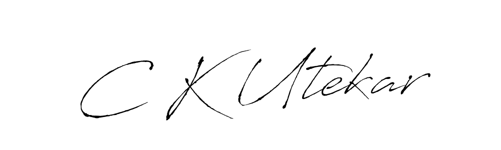 C K Utekar stylish signature style. Best Handwritten Sign (Antro_Vectra) for my name. Handwritten Signature Collection Ideas for my name C K Utekar. C K Utekar signature style 6 images and pictures png