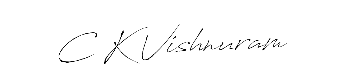 How to make C K Vishnuram signature? Antro_Vectra is a professional autograph style. Create handwritten signature for C K Vishnuram name. C K Vishnuram signature style 6 images and pictures png