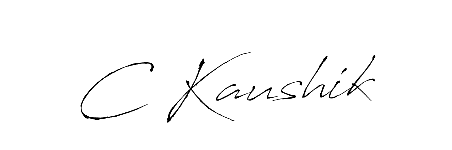 Make a beautiful signature design for name C Kaushik. With this signature (Antro_Vectra) style, you can create a handwritten signature for free. C Kaushik signature style 6 images and pictures png