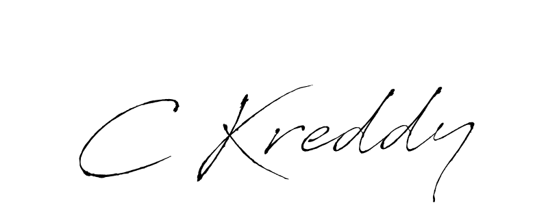 C Kreddy stylish signature style. Best Handwritten Sign (Antro_Vectra) for my name. Handwritten Signature Collection Ideas for my name C Kreddy. C Kreddy signature style 6 images and pictures png