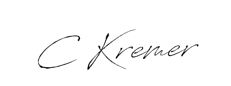 Design your own signature with our free online signature maker. With this signature software, you can create a handwritten (Antro_Vectra) signature for name C Kremer. C Kremer signature style 6 images and pictures png