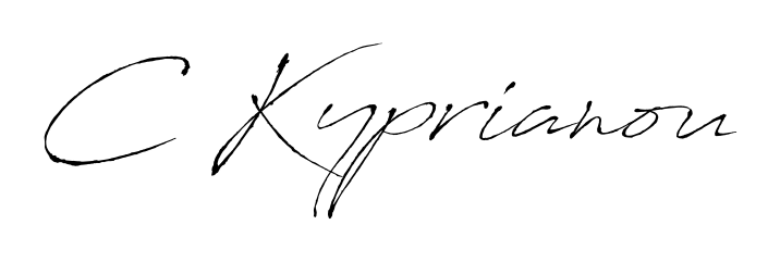 Give your name C Kyprianou an exquisite flair with the Antro_Vectra script font. Ideal for contracts, resumes, and formal letterheads. C Kyprianou signature style 6 images and pictures png