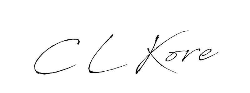 How to make C L Kore name signature. Use Antro_Vectra style for creating short signs online. This is the latest handwritten sign. C L Kore signature style 6 images and pictures png