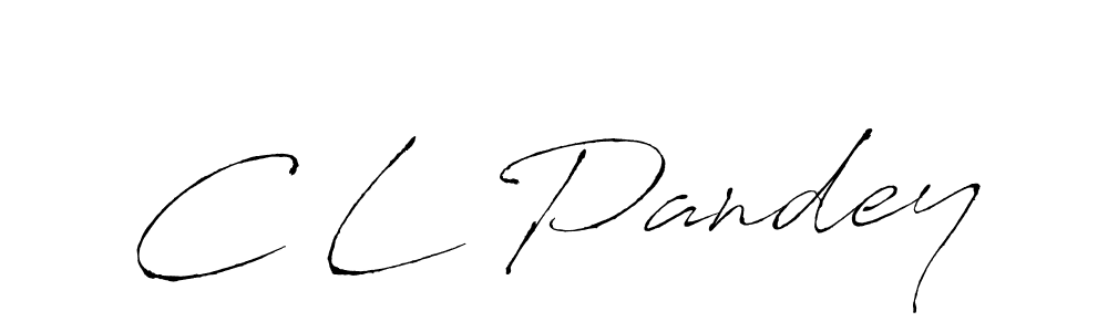 C L Pandey stylish signature style. Best Handwritten Sign (Antro_Vectra) for my name. Handwritten Signature Collection Ideas for my name C L Pandey. C L Pandey signature style 6 images and pictures png