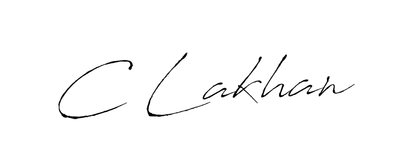 You should practise on your own different ways (Antro_Vectra) to write your name (C Lakhan) in signature. don't let someone else do it for you. C Lakhan signature style 6 images and pictures png