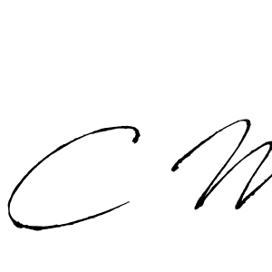 Design your own signature with our free online signature maker. With this signature software, you can create a handwritten (Antro_Vectra) signature for name C M. C M signature style 6 images and pictures png