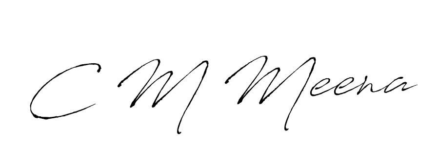 Make a beautiful signature design for name C M Meena. With this signature (Antro_Vectra) style, you can create a handwritten signature for free. C M Meena signature style 6 images and pictures png