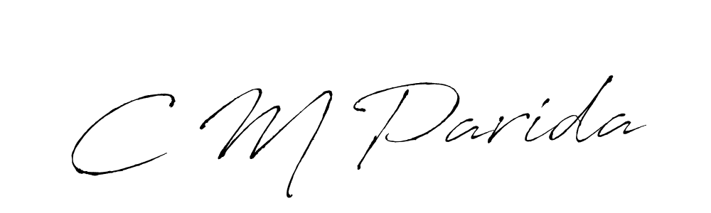 C M Parida stylish signature style. Best Handwritten Sign (Antro_Vectra) for my name. Handwritten Signature Collection Ideas for my name C M Parida. C M Parida signature style 6 images and pictures png