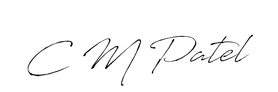 How to make C M Patel name signature. Use Antro_Vectra style for creating short signs online. This is the latest handwritten sign. C M Patel signature style 6 images and pictures png