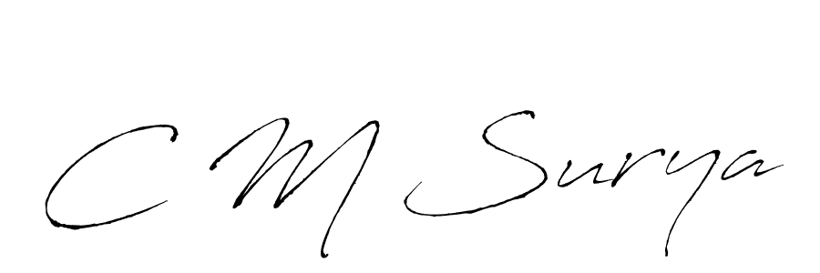 Also You can easily find your signature by using the search form. We will create C M Surya name handwritten signature images for you free of cost using Antro_Vectra sign style. C M Surya signature style 6 images and pictures png