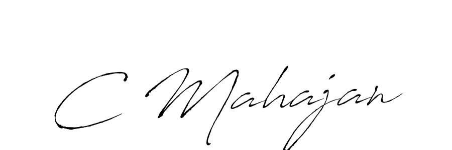 Make a beautiful signature design for name C Mahajan. With this signature (Antro_Vectra) style, you can create a handwritten signature for free. C Mahajan signature style 6 images and pictures png