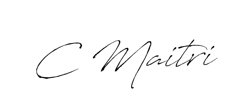 if you are searching for the best signature style for your name C Maitri. so please give up your signature search. here we have designed multiple signature styles  using Antro_Vectra. C Maitri signature style 6 images and pictures png