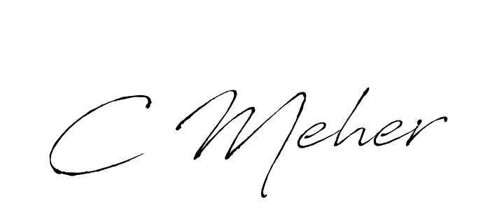 Use a signature maker to create a handwritten signature online. With this signature software, you can design (Antro_Vectra) your own signature for name C Meher. C Meher signature style 6 images and pictures png