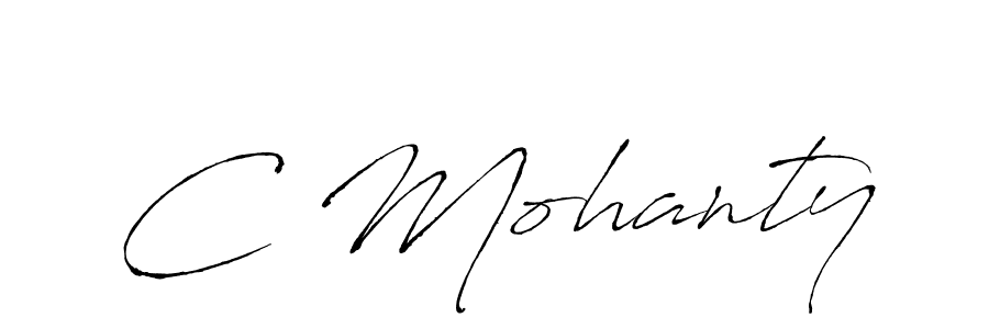 Make a beautiful signature design for name C Mohanty. With this signature (Antro_Vectra) style, you can create a handwritten signature for free. C Mohanty signature style 6 images and pictures png