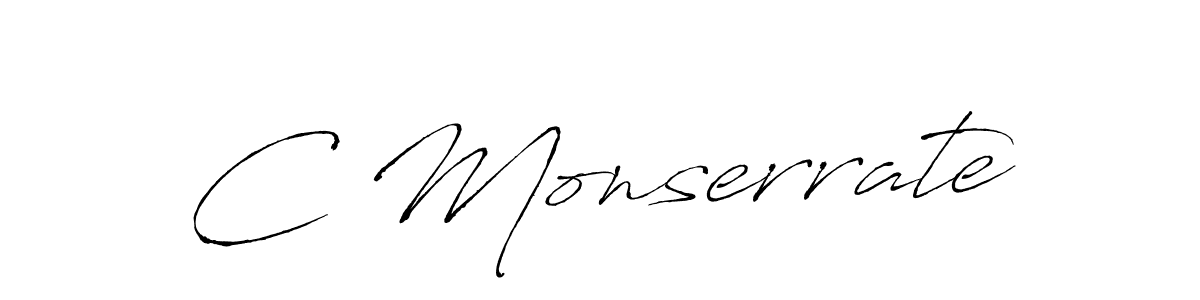 Create a beautiful signature design for name C Monserrate. With this signature (Antro_Vectra) fonts, you can make a handwritten signature for free. C Monserrate signature style 6 images and pictures png