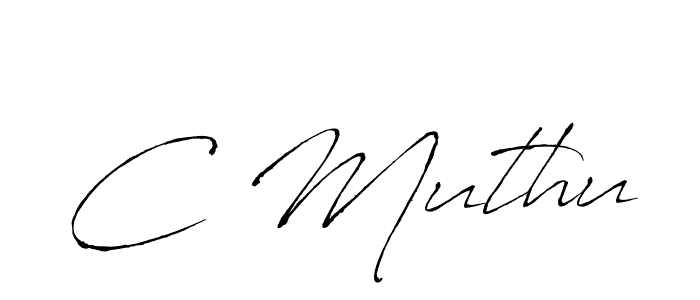 How to make C Muthu signature? Antro_Vectra is a professional autograph style. Create handwritten signature for C Muthu name. C Muthu signature style 6 images and pictures png