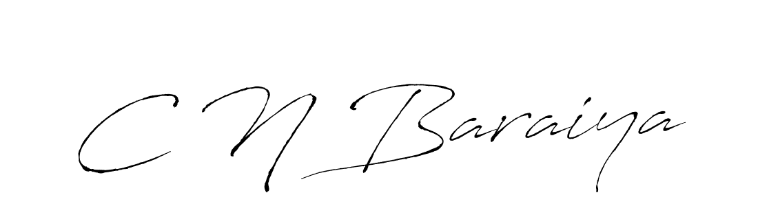 Design your own signature with our free online signature maker. With this signature software, you can create a handwritten (Antro_Vectra) signature for name C N Baraiya. C N Baraiya signature style 6 images and pictures png