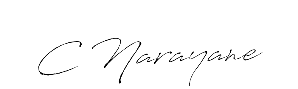 Make a beautiful signature design for name C Narayane. With this signature (Antro_Vectra) style, you can create a handwritten signature for free. C Narayane signature style 6 images and pictures png