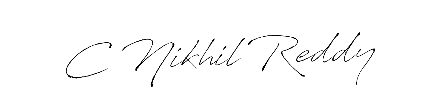 Create a beautiful signature design for name C Nikhil Reddy. With this signature (Antro_Vectra) fonts, you can make a handwritten signature for free. C Nikhil Reddy signature style 6 images and pictures png