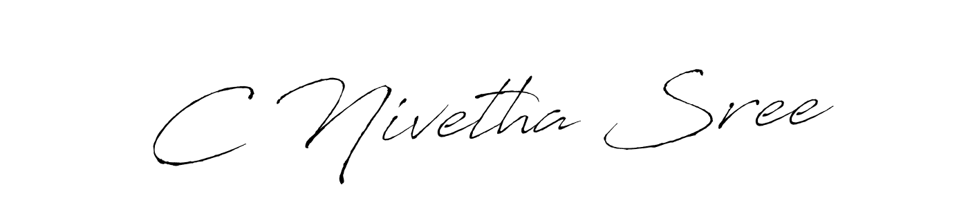How to make C Nivetha Sree signature? Antro_Vectra is a professional autograph style. Create handwritten signature for C Nivetha Sree name. C Nivetha Sree signature style 6 images and pictures png