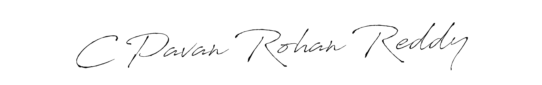 How to make C Pavan Rohan Reddy name signature. Use Antro_Vectra style for creating short signs online. This is the latest handwritten sign. C Pavan Rohan Reddy signature style 6 images and pictures png