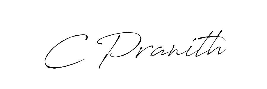 Also we have C Pranith name is the best signature style. Create professional handwritten signature collection using Antro_Vectra autograph style. C Pranith signature style 6 images and pictures png