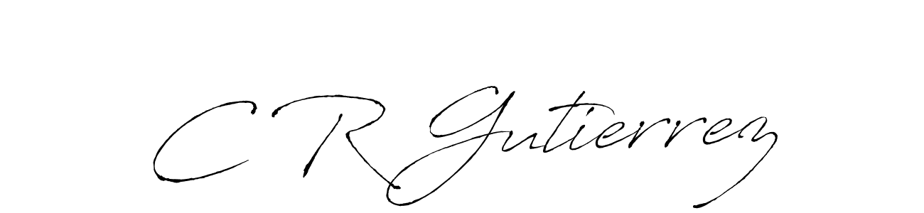 Also we have C R Gutierrez name is the best signature style. Create professional handwritten signature collection using Antro_Vectra autograph style. C R Gutierrez signature style 6 images and pictures png
