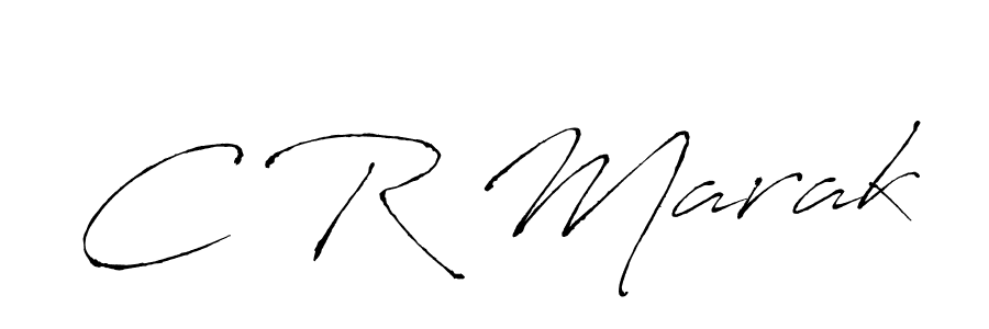 The best way (Antro_Vectra) to make a short signature is to pick only two or three words in your name. The name C R Marak include a total of six letters. For converting this name. C R Marak signature style 6 images and pictures png
