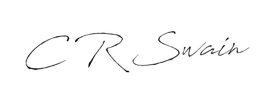 The best way (Antro_Vectra) to make a short signature is to pick only two or three words in your name. The name C R Swain include a total of six letters. For converting this name. C R Swain signature style 6 images and pictures png