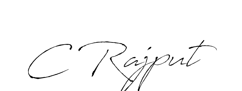 Make a beautiful signature design for name C Rajput. With this signature (Antro_Vectra) style, you can create a handwritten signature for free. C Rajput signature style 6 images and pictures png