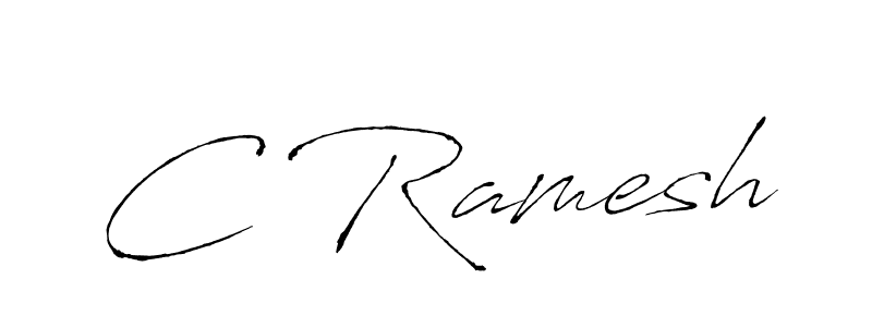 Use a signature maker to create a handwritten signature online. With this signature software, you can design (Antro_Vectra) your own signature for name C Ramesh. C Ramesh signature style 6 images and pictures png