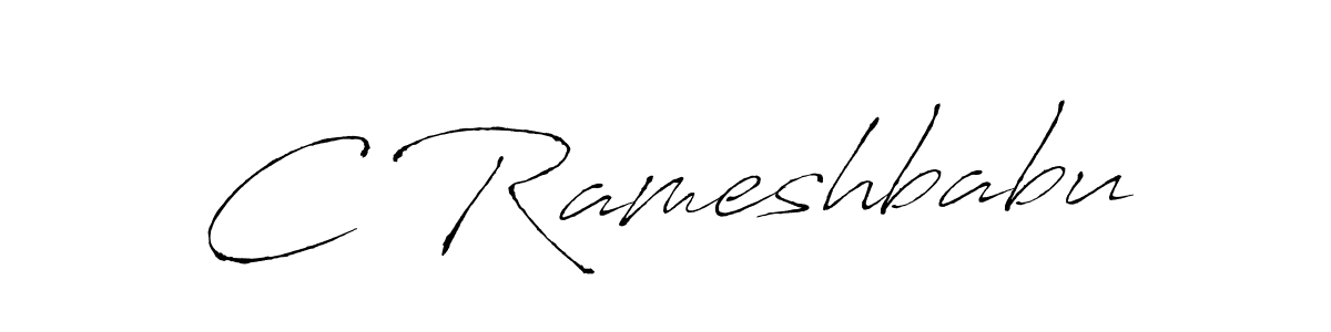 Design your own signature with our free online signature maker. With this signature software, you can create a handwritten (Antro_Vectra) signature for name C Rameshbabu. C Rameshbabu signature style 6 images and pictures png