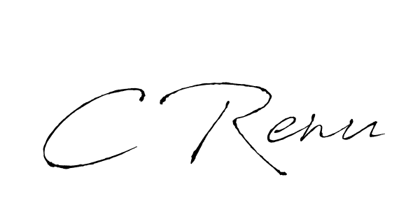 How to make C Renu signature? Antro_Vectra is a professional autograph style. Create handwritten signature for C Renu name. C Renu signature style 6 images and pictures png