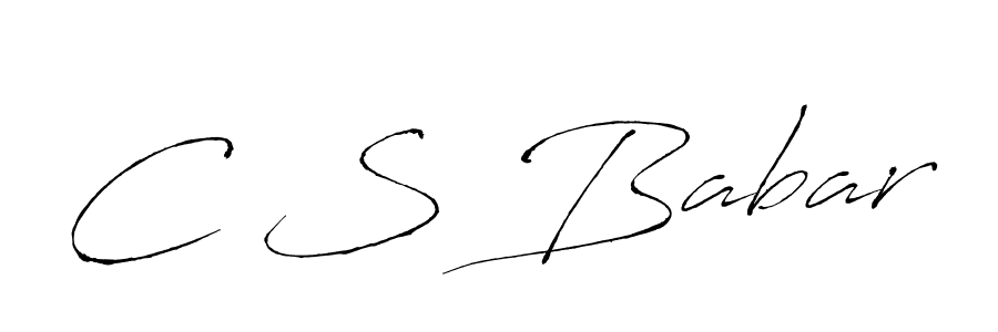 How to make C S Babar signature? Antro_Vectra is a professional autograph style. Create handwritten signature for C S Babar name. C S Babar signature style 6 images and pictures png