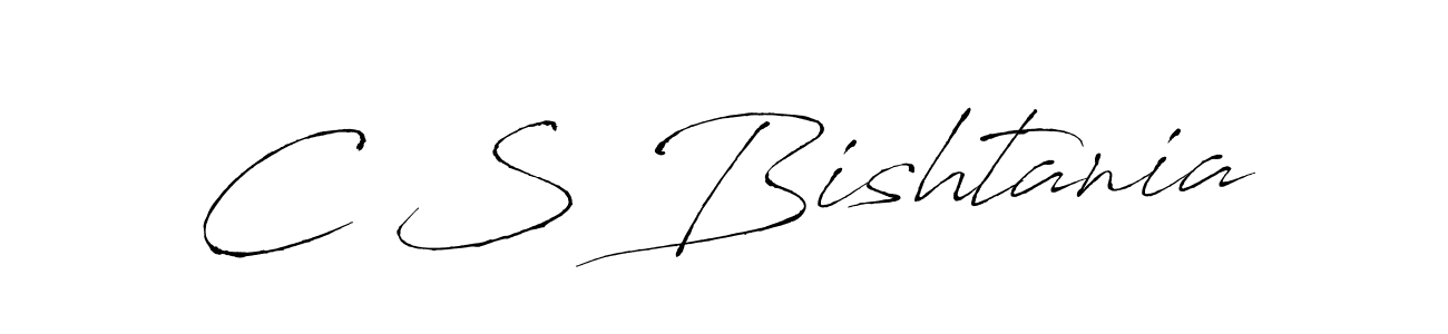 Antro_Vectra is a professional signature style that is perfect for those who want to add a touch of class to their signature. It is also a great choice for those who want to make their signature more unique. Get C S Bishtania name to fancy signature for free. C S Bishtania signature style 6 images and pictures png