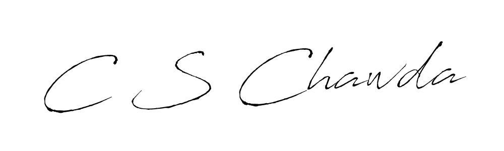 Make a beautiful signature design for name C S Chawda. With this signature (Antro_Vectra) style, you can create a handwritten signature for free. C S Chawda signature style 6 images and pictures png