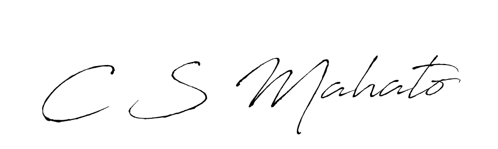 Make a beautiful signature design for name C S Mahato. With this signature (Antro_Vectra) style, you can create a handwritten signature for free. C S Mahato signature style 6 images and pictures png