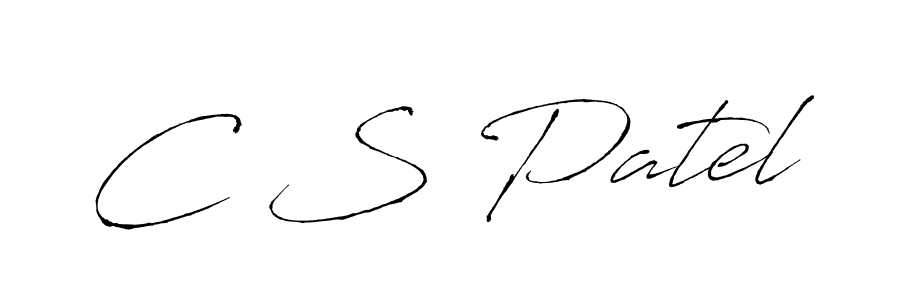 The best way (Antro_Vectra) to make a short signature is to pick only two or three words in your name. The name C S Patel include a total of six letters. For converting this name. C S Patel signature style 6 images and pictures png